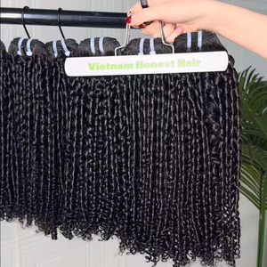 Cheveux Vietnamiens Authentiques 100% Vierge Non Traités pour Tresses Bouclées, Double Trame Cousue à la Machine, Prêts à l'Expédition - Product Image 2