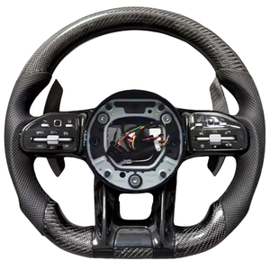 สำหรับ Mercedes Benz <span class=keywords><strong>AMG</strong></span> GT พวงมาลัยรถยนต์รถยนต์ W205 C205 C217 W223 W253 W463 W166 W177 W213คาร์บอนไฟเบอร์ - Product Image 1