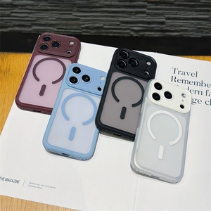 Coque de téléphone magnétique mate avec découpe précise pour l'appareil photo, antichoc, anti-traces de doigts, compatible avec la recharge sans fil pour iPhone 17 18 Pro Max 18 - Product Image 1