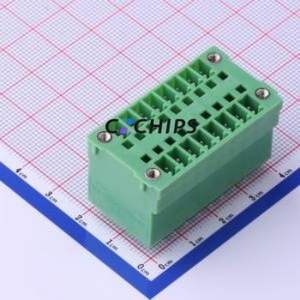 KF2EDGVHM-3.81-2*8P Plug-in Terminal Block Through hole,P=3.81mm Board-to-Board / Socket - Closed Screw Fixing 2x8P 3.81mm - Product Image 1