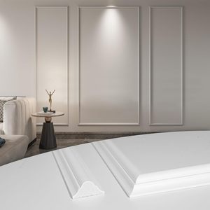 <span class=keywords><strong>Kit</strong></span> de Moulures Murales Prédécoupées et Auto-Adhésives, Cadre en PS Mousse Rigide Prêt-à-Poser, Enjoliveurs Décoratifs Modernes pour Murs Français, Plinthes - Product Image 1