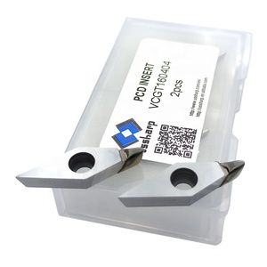 Inserto de <span class=keywords><strong>PCD</strong></span> VCGT160408 para Corte de Alumínio (VCGW) - Product Image 1