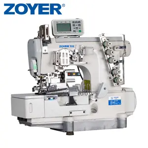 Zoyer nuovo tipo di macchina da cucire industriale a punto di copertura arrotolata ZY500-02BBDG con touch screen per biancheria intima sotto gleeve