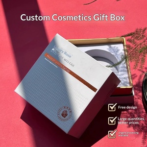 Custom Luxury Skincare Gift <b>Box</b> Set with Drawer, <b>Book</b>-Style Flip Lid for Serum & Lotion - Product Image 5