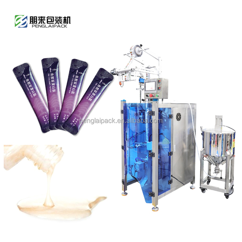 2025 New Honey Paste Ketchup Packing Machine Stick Sachet Filling Packing Machine for 10-100g Liquid Product