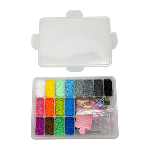 Niet-toxische plastic strijkparels speelgoedset 40000 stuks 16 kleuren grid doos Perler <span class=keywords><strong>kralen</strong></span> 2,6 mm met pegboard en accessoires tas - Product Image 3
