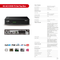 HENGLI OEM 1080P MTK ALI GX Chips Disponibles, Receptor de TV Híbrido, Decodificador DVB T2, Receptor de Televisión Digital