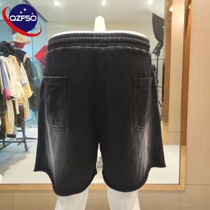 QZFSO Fabricante Distressed Baggy Custom DTG Print Acid Wash Shorts Sport Casual Mens Streetwear Pantalones cortos para hombres - Product Image 2