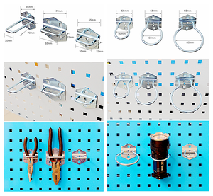 Panel de Herramientas de Acero Resistente, Kit de Panel de Metal con Clavijas para <span class=keywords><strong>Pared</strong></span> o Escritorio, Organizador de <span class=keywords><strong>Pared</strong></span>, Exhibidor - Product Image 5