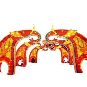 Chilong 2025 Linterna Irregular de Estilo Étnico Grande para Exhibición en Centros Comerciales, con Forma de Muñeco de Nieve Navideño, Iluminación Festiva - Product Image 5