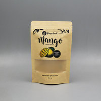 Kraftpapier Stand Up Pouch Voor 32G Gedroogd Fruit Chips/Droog Fruit Chips Verpakking Ziplock Zakken