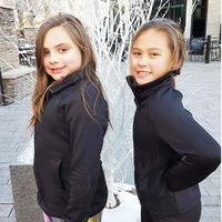 Haute qualité patinage artistique formation porter enfants filles Performance vestes noir chaud polaire patinage sur glace rouleau tenues pour les femmes