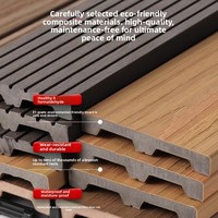 Plancher en bois composite de luxe pour terrasse extérieure, modèle Formosa, à double verrouillage, à emboîtement, autoportant, étanche