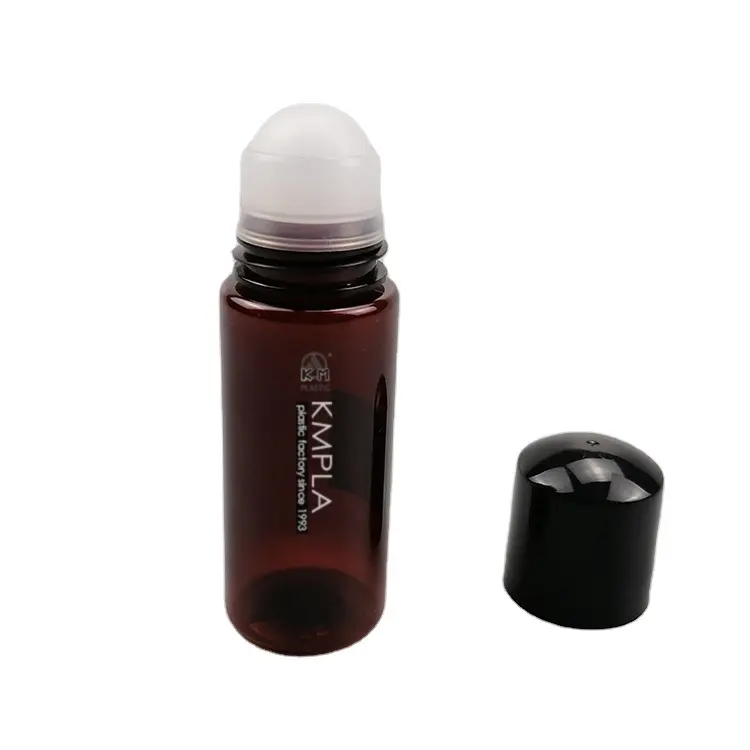 Botella de plástico ámbar para desodorante, botella para el cuidado personal, cosmético directo de fábrica de plástico, 70ml, SINCE1993