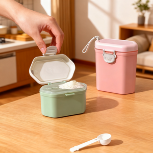 Contenedor portátil para fórmula de bebé, caja de almacenamiento de doble capa hermética de 400ml y 800ml para alimentación con leche en polvo para bebés, uso en viajes - Product Image 1
