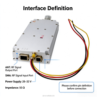 Module amplificateur de puissance RF GUORESOUN 703-733 MHz personnalisable 13W 25W 50W, gain 48 dB, 50 Ohm, amplificateur de signal d'impulsion CW