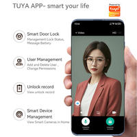 Serrure de porte intelligente avec reconnaissance faciale 3D, caméra, interphone vidéo, Tuya WiFi, entrée sans clé, Cerradura Inteligente, maison, bureau