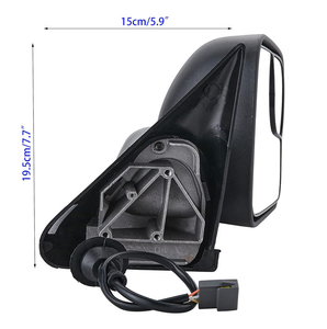 Rétroviseur latéral rabattable manuel XMAXVISION avec réglage électrique pour camionnette 1994-1997, noir, garantie 1 an - Product Image 3