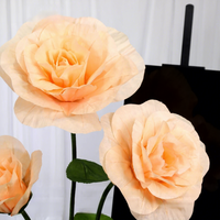 Ensemble de fleurs artificielles géantes en papier, décoration florale pour mariage, événement, présentoir sur pied