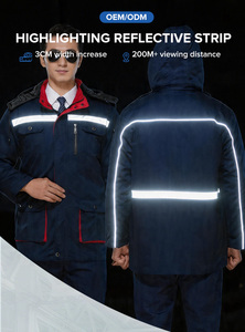 Giacche da Lavoro ad Alta Visibilità con Strisce Riflettenti per Ingegneri Industriali e Operai, Cappotti Invernali Caldi per Uomo e Donna - Product Image 3
