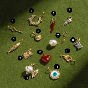 2025 популярный красочный Циркон Лотос аксессуары красный перец любовь кулон из нержавеющей стали дьявольский глаз кулон ожерелье для женщин - Product Image 1