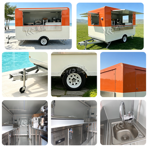 Rimorchio <span class=keywords><strong>per</strong></span> Cibo <span class=keywords><strong>Mobile</strong></span> 3,5m Personalizzato con Angoli Arrotondati e Cucina Commerciale in Acciaio Inossidabile - Product Image 4