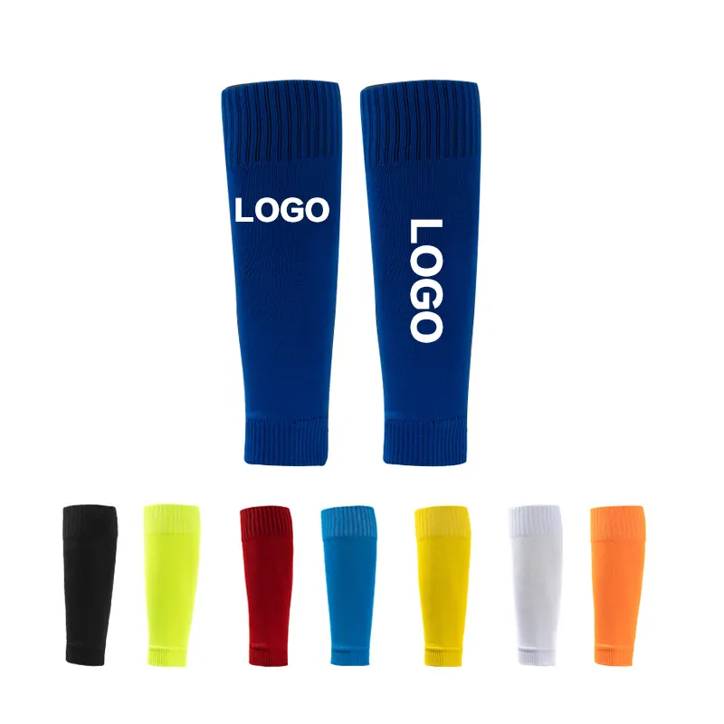 OEM Custom Logo Soccer Leg Protector Calf Compression Sleeve Men Football Leg Sleeves Footless Sock Mens