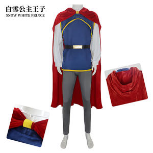 Baju Cosplay pria dewasa, kostum penampilan panggung, Putri Salju Putih, + rompi + celana + jubah + kostum sabuk - Product Image 4