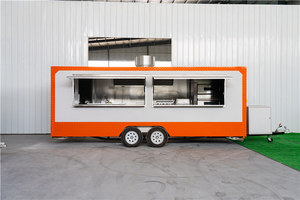 Professional Production Mobile Restaurant Kitchen Mobile Trailer Fast Food / China Factory Outdoor Barbecue Food Trailer - Product Image 5