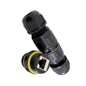 Connecteur <span class=keywords><strong>RJ45</strong></span> professionnel étanche IP68 Cat6 blindé pour extérieur, <span class=keywords><strong>coupleur</strong></span> <span class=keywords><strong>Ethernet</strong></span> en nylon PA66 pour caméra IP CCTV et éclairage PoE - Product Image 1