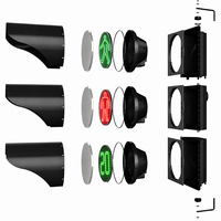 Lampe de signalisation piétonne LED 300 mm OEM ODM avec minuteur de compte à rebours synchronisé à 2 chiffres et 7 segments, résistante aux intempéries IP55