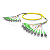 Kabel Patch Fiber Optik 12 Core LC SC FC ST UPC OS2 1310 1550nm PVC LSZH Low Loss untuk FTTH Data Center