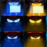 Lumière de plaque d'immatriculation de moto TCYATO, clignotante, œil de démon, trois/semi-circulaire, modification décorative, lumières LED pour moto
