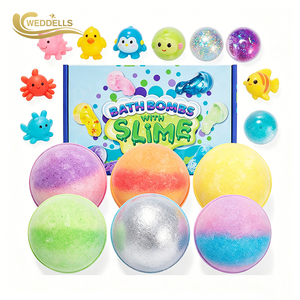 Bombe de bain personnalisée sans étiquette, naturelle, surprise magique, arc-en-ciel, bulles, jouet pour enfants à l'intérieur, cadeau - Product Image 6