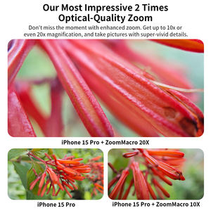 Amélioration du <span class=keywords><strong>Meilleur</strong></span> Clip 10-20X <span class=keywords><strong>Smartphone</strong></span> Zoom <span class=keywords><strong>Macro</strong></span> Lens avec lumière pour iPhone Dental Eye Eyelash Ants Toy Nails Jewelry Photography - Product Image 4