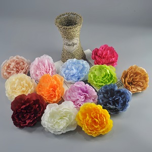 <b>Peony</b> Layered <b>Artificial</b> Flower Head 10cm Silk Flower DIY Hair Accessory Craft Supply Home Decor Photography Props - Product Image 1