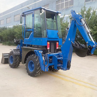 Minipala caricatrice 4x4 con retroescavatore, motore EPA EURO5, diesel, trainabile
