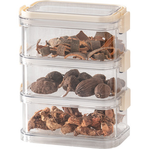 Spice <b>Storage</b> <b>Box</b> Stackable Airtight Food Grade Plastic Lid For Kitchen Home Use - Product Image 5