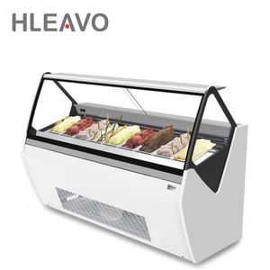 Automatic Defrost Gelato Ice Cream Display Cabinet Freezer Showcase Chiller