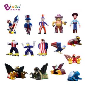 Tente tunnel gonflable publicitaire <span class=keywords><strong>Bingo</strong></span> en forme d'aigle de dessin animé avec effets de feux d'artifice pour les événements commémoratifs de la Fête de l'Indépendance américaine - Product Image 1