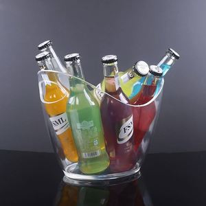 Custom Wholesales Bar Tool 8L Acrylic Clear Pail Cooler Wine Champagne <b>Tub</b> Cold Barrel Transparent Ingot Beer Ice Bucket - Product Image 3
