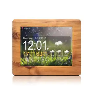 2021 New Wooden Frame Printing 8 Inch Lcd Digital Photo Frames Calendar Clock For Memory Loss Alzheimer Dementia Elderly People