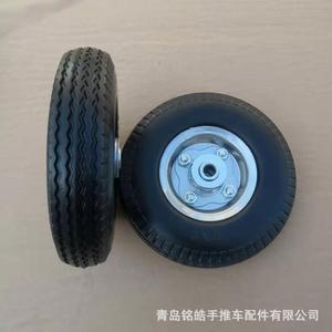 Industrial Caster Wheel 8 Inch Solid Rubber Bolt Hole Type Wear Resistant Firm Tread For Handcarts <b>Tool</b> <b>Carts</b> - Product Image 5
