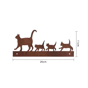 Décoration murale <span class=keywords><strong>en</strong></span> métal style japonais, plaque <span class=keywords><strong>en</strong></span> <span class=keywords><strong>fer</strong></span> <span class=keywords><strong>forgé</strong></span> vieilli vintage pour clôtures <span class=keywords><strong>de</strong></span> cour et décoration <span class=keywords><strong>de</strong></span> <span class=keywords><strong>jardin</strong></span> - Product Image 4