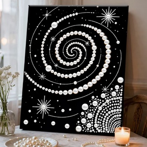 Kit d'art DIY XIXI avec cadre, perles à peindre à la main pour la décoration intérieure de style américain, artisanat anti-stress pour les passionnés. - Product Image 4