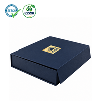 Boîte cadeau en carton rigide personnalisée de luxe avec logo, estampage à chaud doré, forme de livre, boîte magnétique pour coffret cadeau d'affaires annuel pour cadres