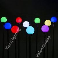 Lampe à bille LED RVB polychrome d'extérieur contrôlée DMX/SPI pour les décorations de paysage Lumières au sol insérées Éclairage de vacances