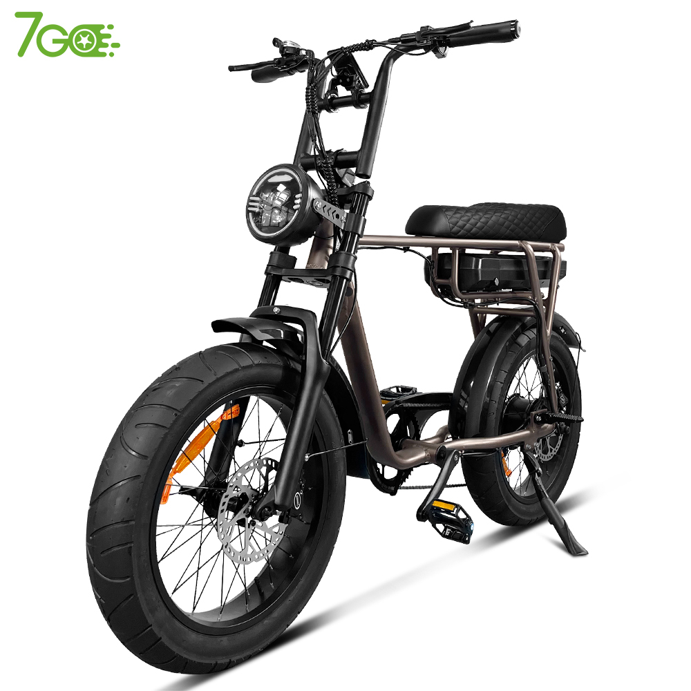 7go EB4 EB2 Vintage Design Fat Electric Bicycle - 48v 18.2ah 750W