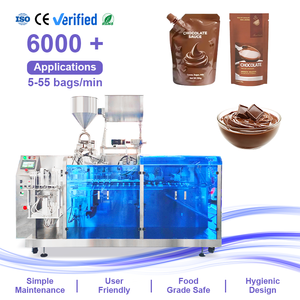Machine d'emballage automatique pour sachets pré-fabriqués de sauce chocolatée et de beurre de cacahuète, type Doypack - Product Image 1