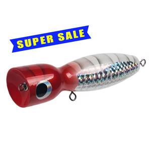 Guo Song 17.5cm 120g en bois Topwater Popper leurre eau salée Stickbait appâts bois pêche à la traîne leurre - Product Image 1